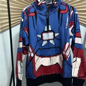 Iron Man War Machine, Blue and White Hoodie brand new